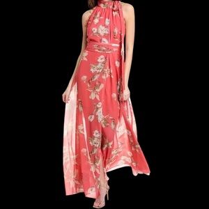 Sachin & Babi Selena Coral Venetia Petals 
Gown NWT Size 8